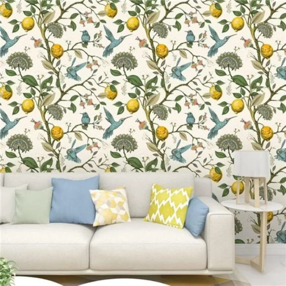 Meihodan Blue Bird Self Adhesive Wallpaper:17.7in x 9.8ft, Removable, Waterproof